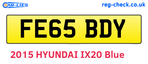 FE65BDY are the vehicle registration plates.