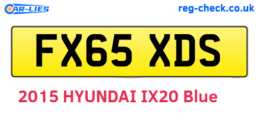 FX65XDS are the vehicle registration plates.
