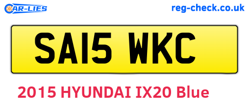 SA15WKC are the vehicle registration plates.
