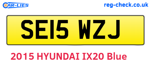 SE15WZJ are the vehicle registration plates.