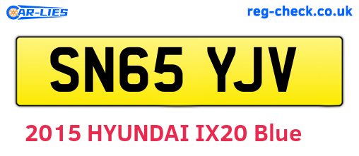 SN65YJV are the vehicle registration plates.