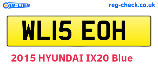 WL15EOH are the vehicle registration plates.