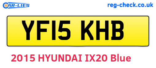 YF15KHB are the vehicle registration plates.