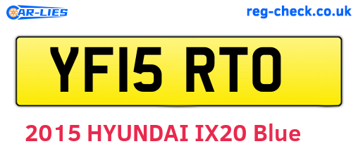 YF15RTO are the vehicle registration plates.