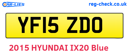YF15ZDO are the vehicle registration plates.