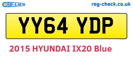 YY64YDP are the vehicle registration plates.