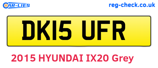 DK15UFR are the vehicle registration plates.
