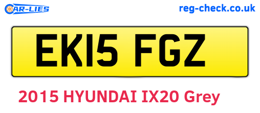 EK15FGZ are the vehicle registration plates.