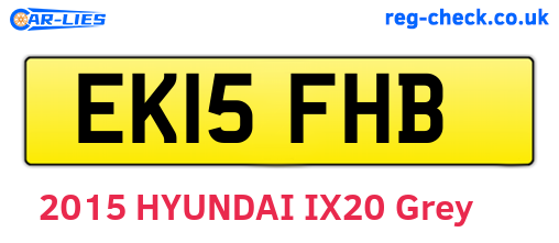 EK15FHB are the vehicle registration plates.