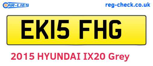 EK15FHG are the vehicle registration plates.
