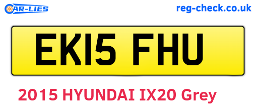 EK15FHU are the vehicle registration plates.