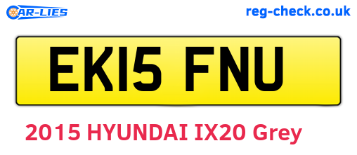 EK15FNU are the vehicle registration plates.