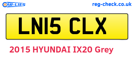 LN15CLX are the vehicle registration plates.