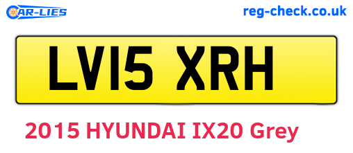 LV15XRH are the vehicle registration plates.