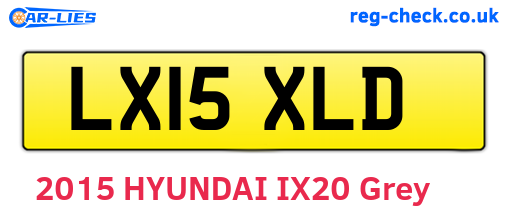 LX15XLD are the vehicle registration plates.