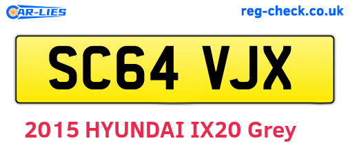 SC64VJX are the vehicle registration plates.