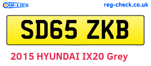 SD65ZKB are the vehicle registration plates.