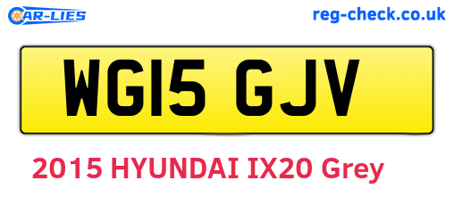 WG15GJV are the vehicle registration plates.