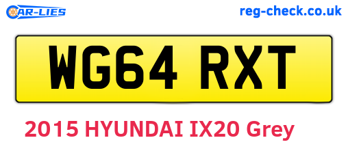 WG64RXT are the vehicle registration plates.