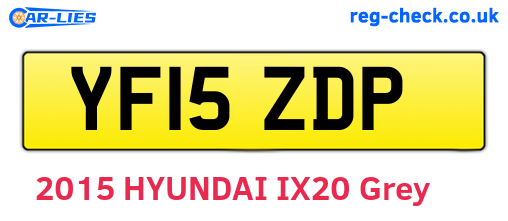 YF15ZDP are the vehicle registration plates.