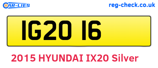 IG2016 are the vehicle registration plates.