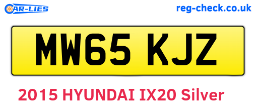 MW65KJZ are the vehicle registration plates.