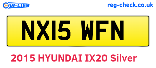 NX15WFN are the vehicle registration plates.