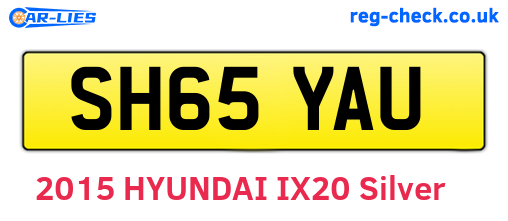 SH65YAU are the vehicle registration plates.