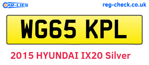 WG65KPL are the vehicle registration plates.