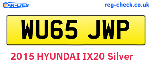 WU65JWP are the vehicle registration plates.