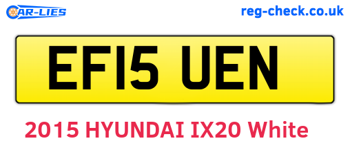 EF15UEN are the vehicle registration plates.