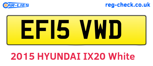 EF15VWD are the vehicle registration plates.