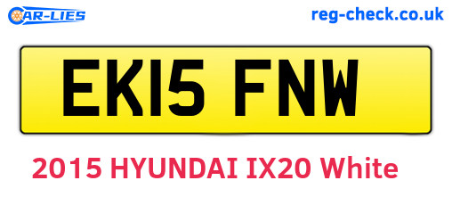 EK15FNW are the vehicle registration plates.