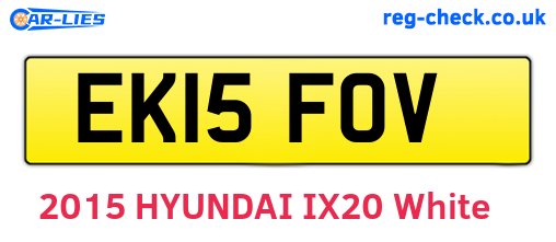 EK15FOV are the vehicle registration plates.