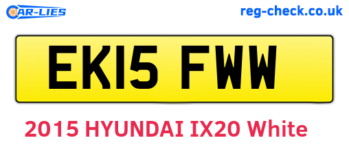 EK15FWW are the vehicle registration plates.