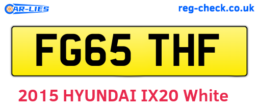 FG65THF are the vehicle registration plates.