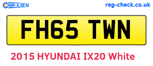 FH65TWN are the vehicle registration plates.