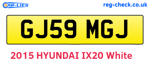 GJ59MGJ are the vehicle registration plates.