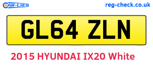 GL64ZLN are the vehicle registration plates.