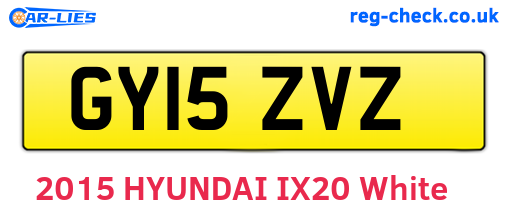 GY15ZVZ are the vehicle registration plates.