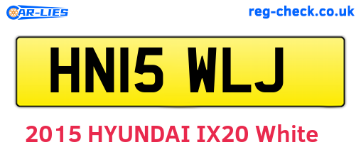 HN15WLJ are the vehicle registration plates.