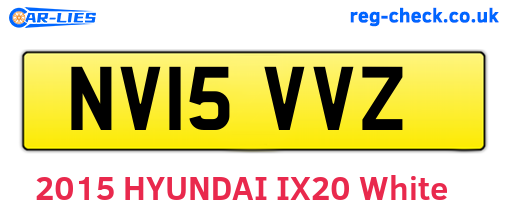 NV15VVZ are the vehicle registration plates.