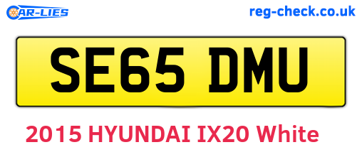 SE65DMU are the vehicle registration plates.