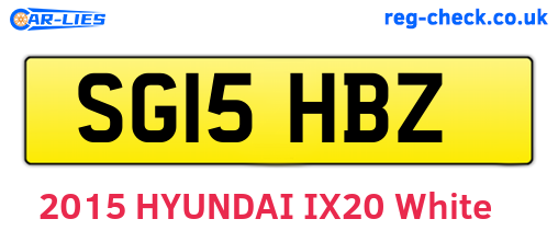 SG15HBZ are the vehicle registration plates.