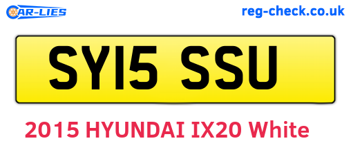 SY15SSU are the vehicle registration plates.