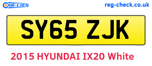 SY65ZJK are the vehicle registration plates.