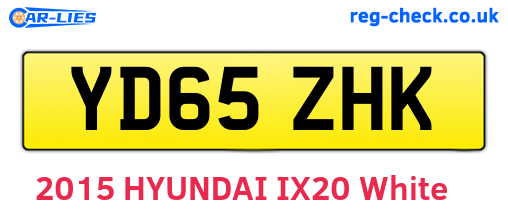 YD65ZHK are the vehicle registration plates.