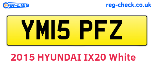 YM15PFZ are the vehicle registration plates.