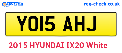 YO15AHJ are the vehicle registration plates.