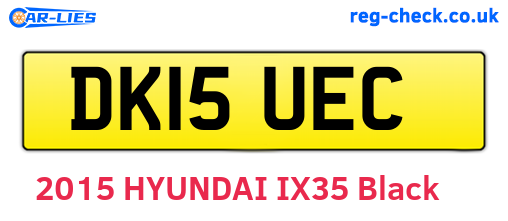 DK15UEC are the vehicle registration plates.